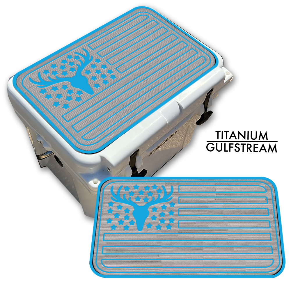 Deer Skull American Flag Custom EVA Cooler Pad - Kxkzren