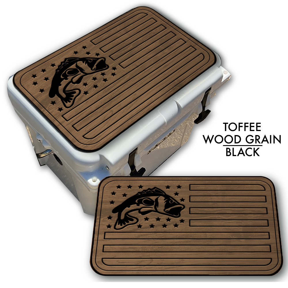 Bass Fish American Flag Custom EVA Cooler Pad - Kxkzren