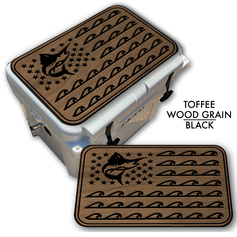 Marlin Ocean Waves Flag Custom EVA Cooler Pad - Kxkzren