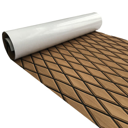 Kxkzren - BOAT FLOORING - Diamond EVA Foam Sheet | Brown/Black