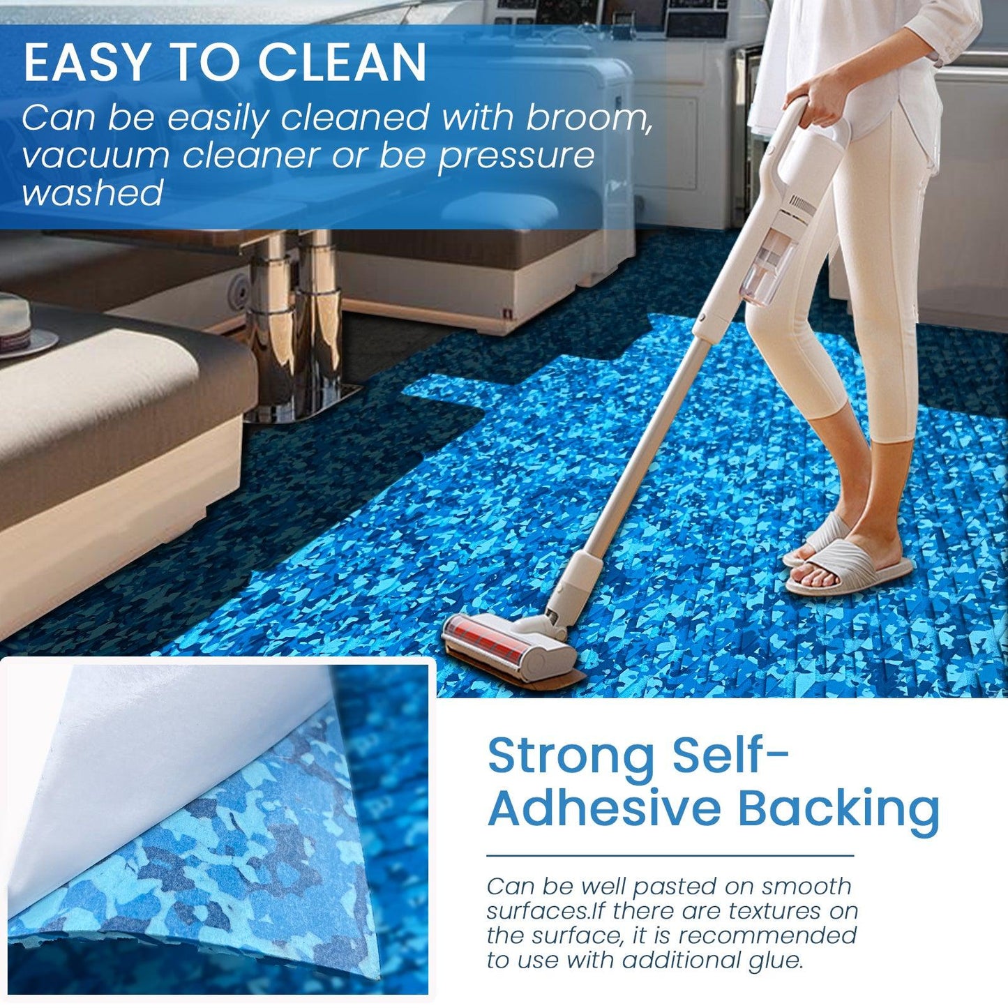 Kxkzren - BOAT FLOORING - Small Diamond EVA Foam Boat Flooring | Ocean Camo