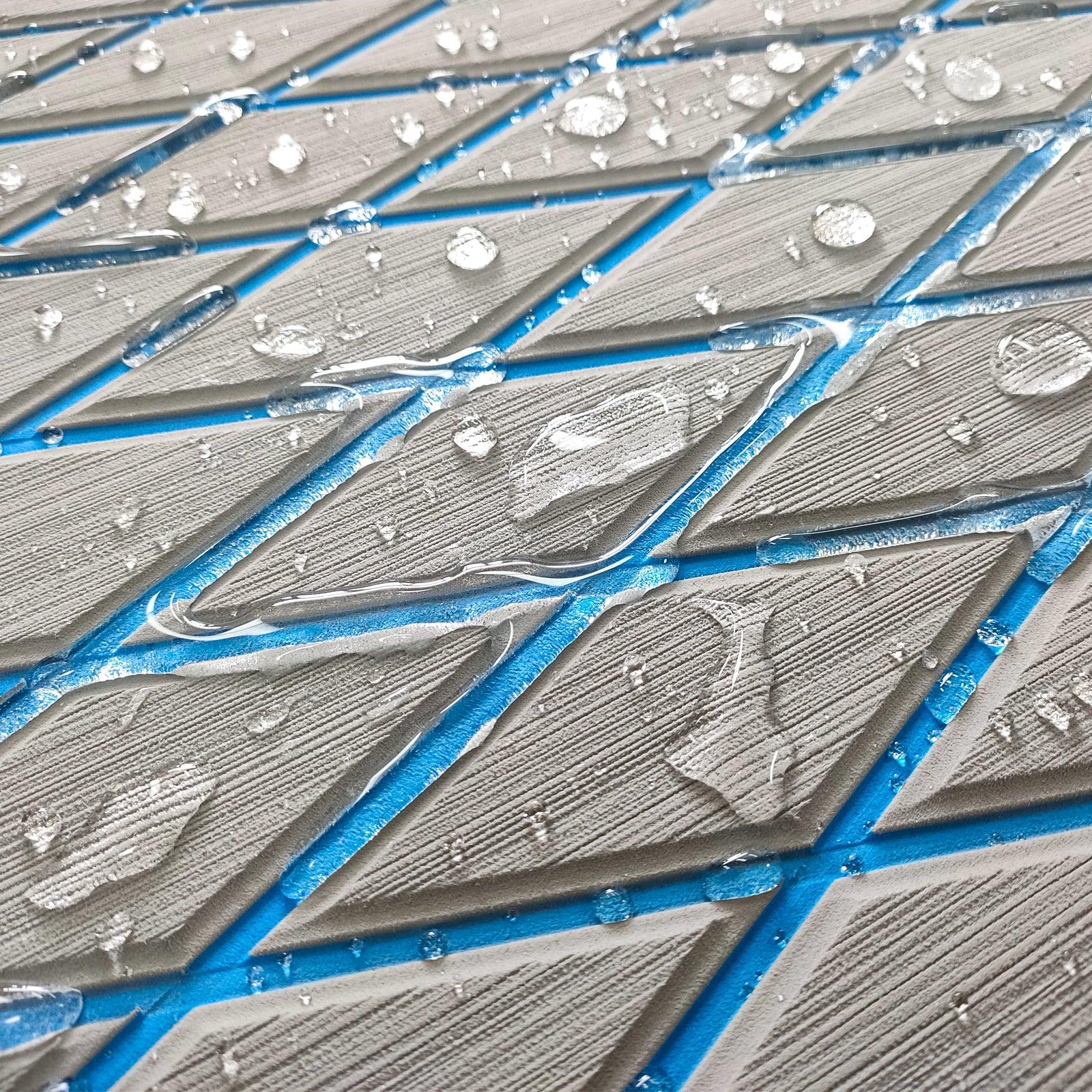 Kxkzren - BOAT FLOORING - Diamond EVA Foam Sheet | Gray/Blue