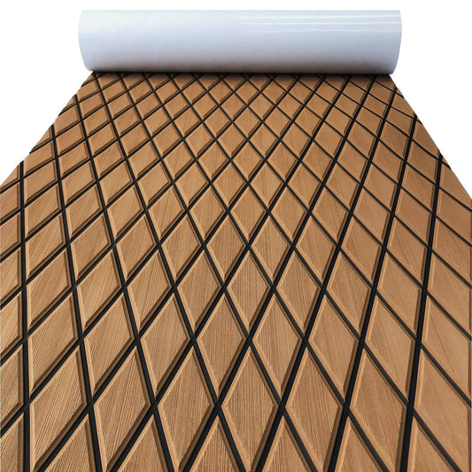 Kxkzren - BOAT FLOORING - Diamond EVA Foam Sheet | Brown/Black