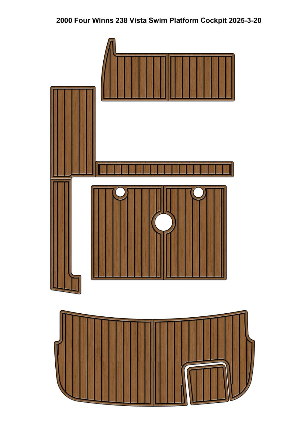 2000 Four Winns 238 Vista – Custom EVA Foam Marine Flooring Kit