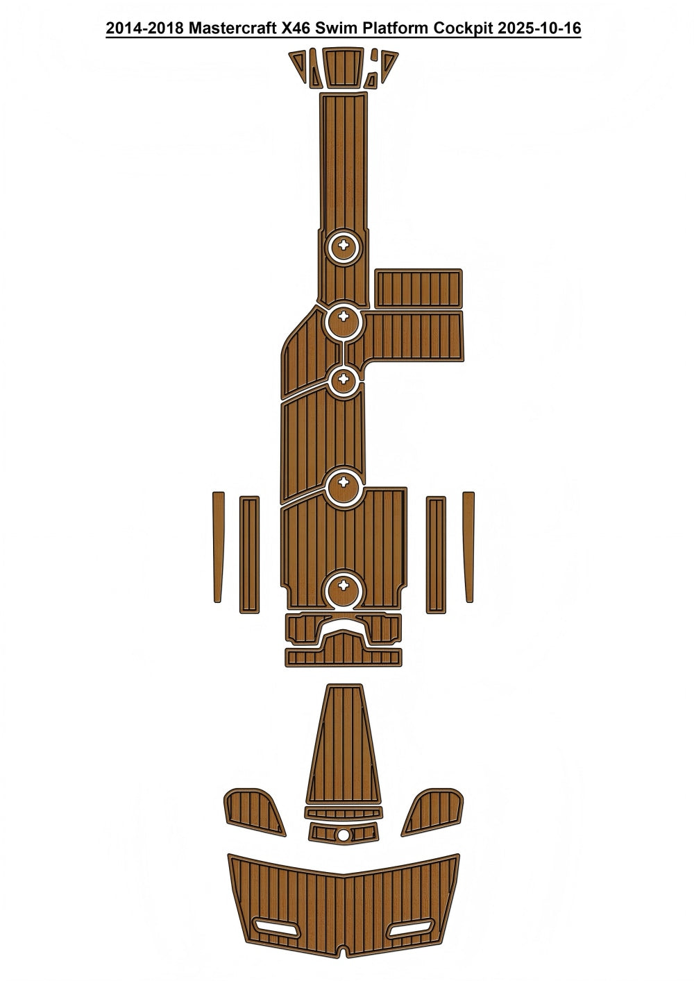 2014–2018 MasterCraft X46 – Custom EVA Foam Marine Flooring Kit