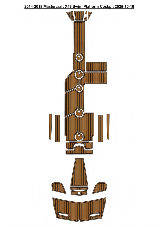 2014–2018 MasterCraft X46 – Custom EVA Foam Marine Flooring Kit