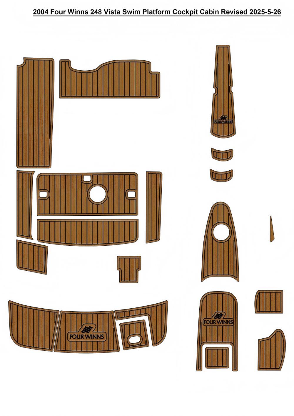 2004 Four Winns 248 Vista – Custom EVA Foam Marine Flooring Kit