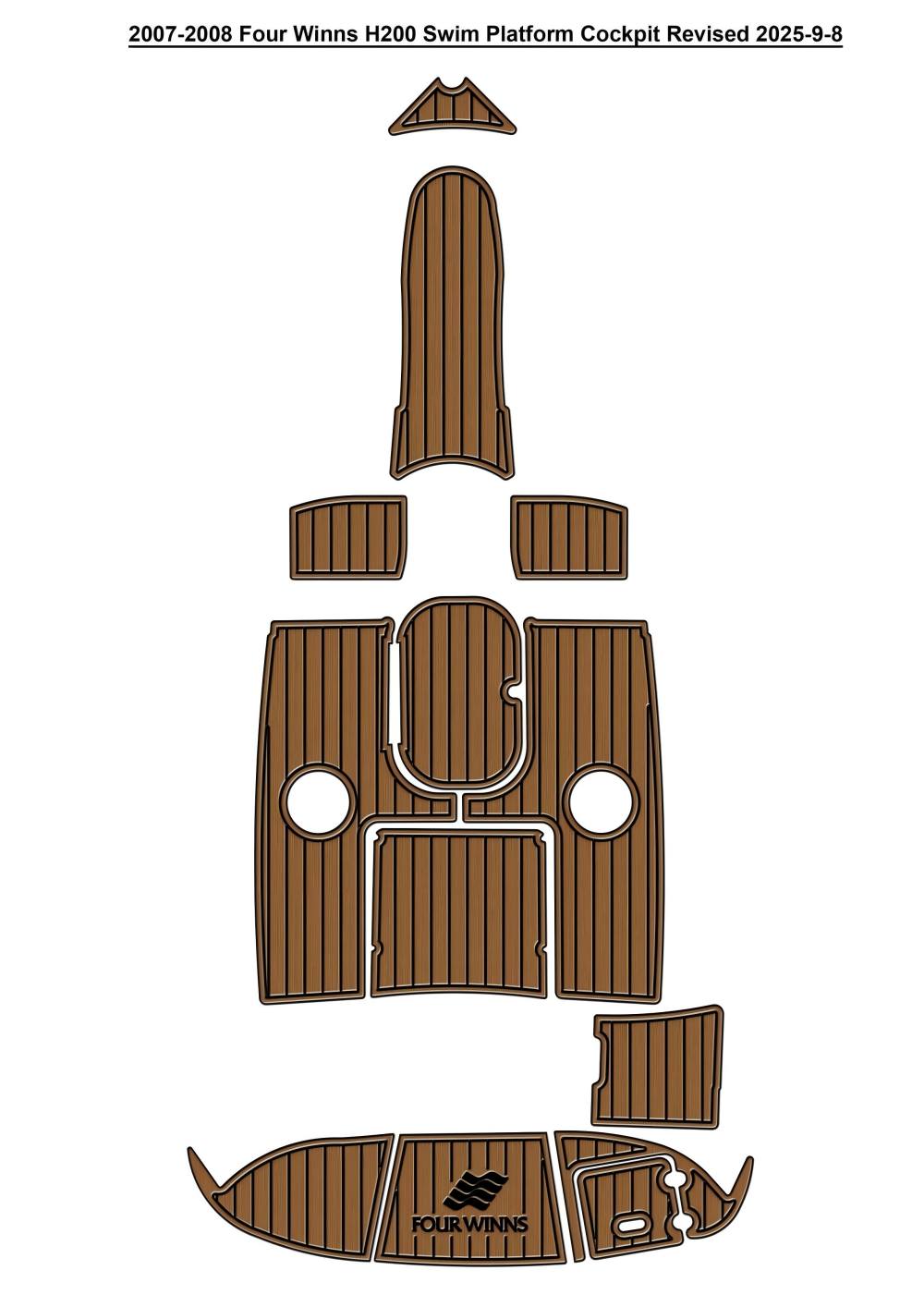 2007-2008 Four Winns H200 – Custom EVA Foam Marine Flooring Kit