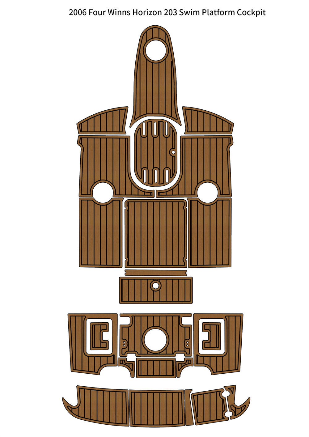 2006 Four Winns Horizon 203 – Custom EVA Foam Marine Flooring Kit