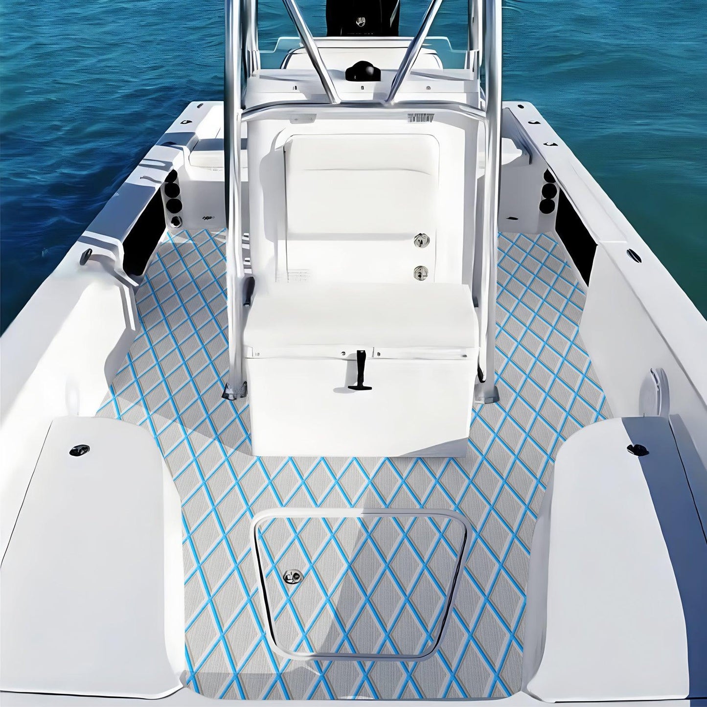 Kxkzren - BOAT FLOORING - Diamond EVA Foam Sheet | Gray/Blue