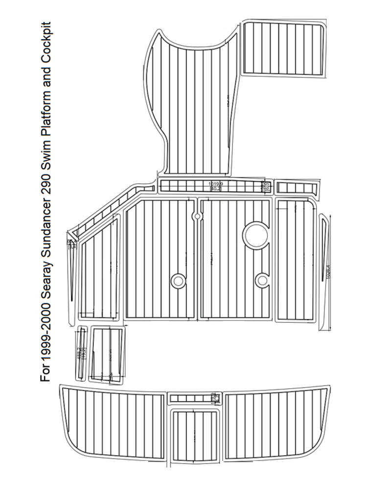 1999-2000 Sea Ray Sundancer 290 Custom EVA Marine Decking - Kxkzren