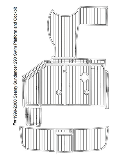 1999-2000 Sea Ray Sundancer 290 Custom EVA Marine Decking - Kxkzren