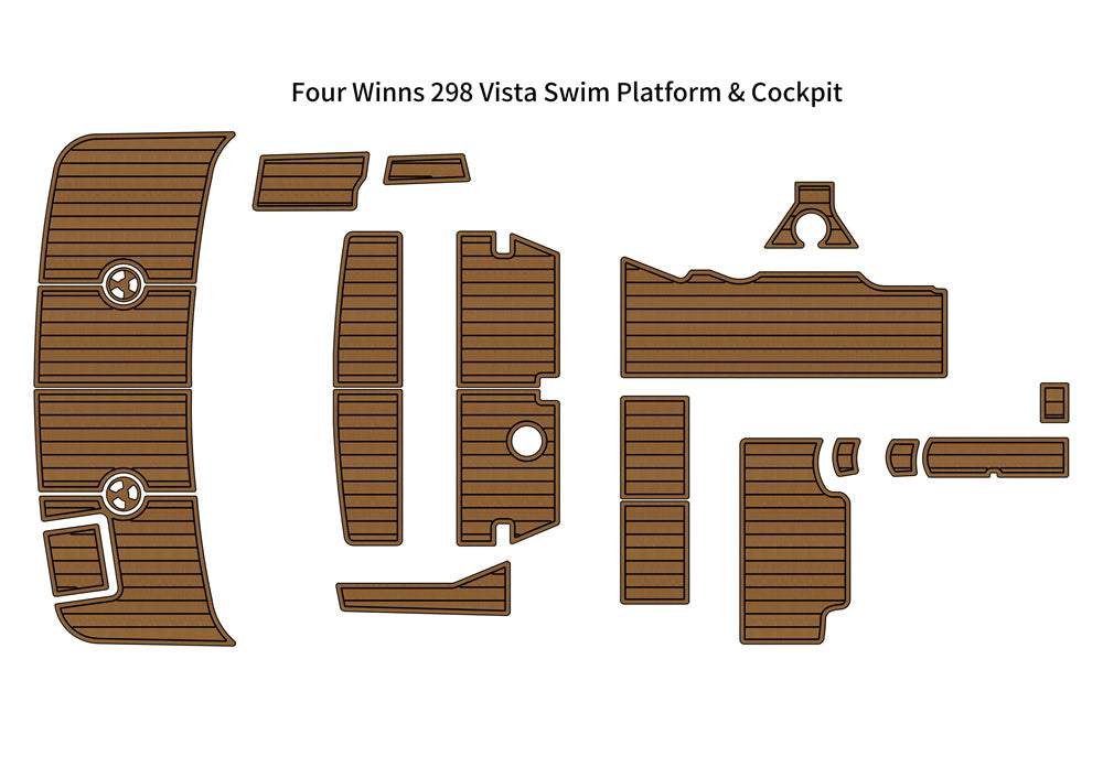 2000 Four Winns 298 Vista – Custom EVA Foam Marine Flooring Kit - Kxkzren