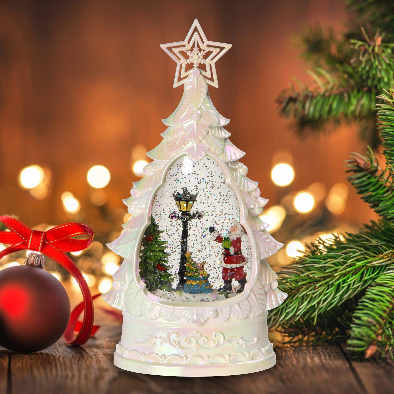 Kxkzren - Christmas Decor - Christmas Tree Snow Globe Lantern