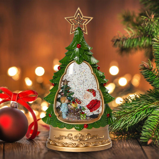 Kxkzren - Christmas Decor - Christmas Tree Snow Globe Lantern