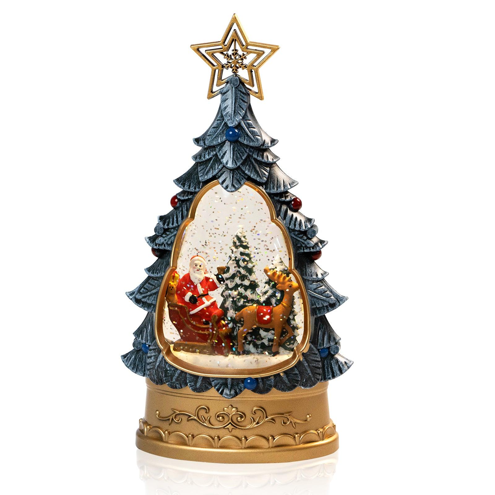 Kxkzren - Christmas Decor - Christmas Tree Snow Globe Lantern