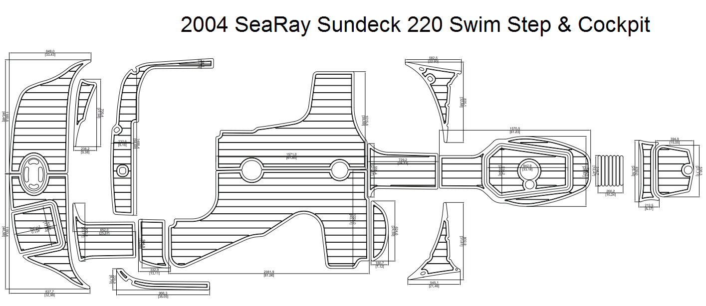 2004 Sea Ray Sundeck 202 Eva Foam Boat Flooring Faux Teak Boat Deck Foam Boat Decking Marine Mat Cockpit Swim Platform Pads - Kxkzren