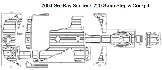 2004 Sea Ray Sundeck 202 Eva Foam Boat Flooring Faux Teak Boat Deck Foam Boat Decking Marine Mat Cockpit Swim Platform Pads - Kxkzren