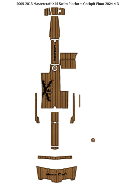 2005–2013 MasterCraft X45 – Custom EVA Foam Marine Flooring Kit