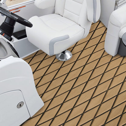 Kxkzren - BOAT FLOORING - Diamond EVA Foam Sheet | Brown/Black