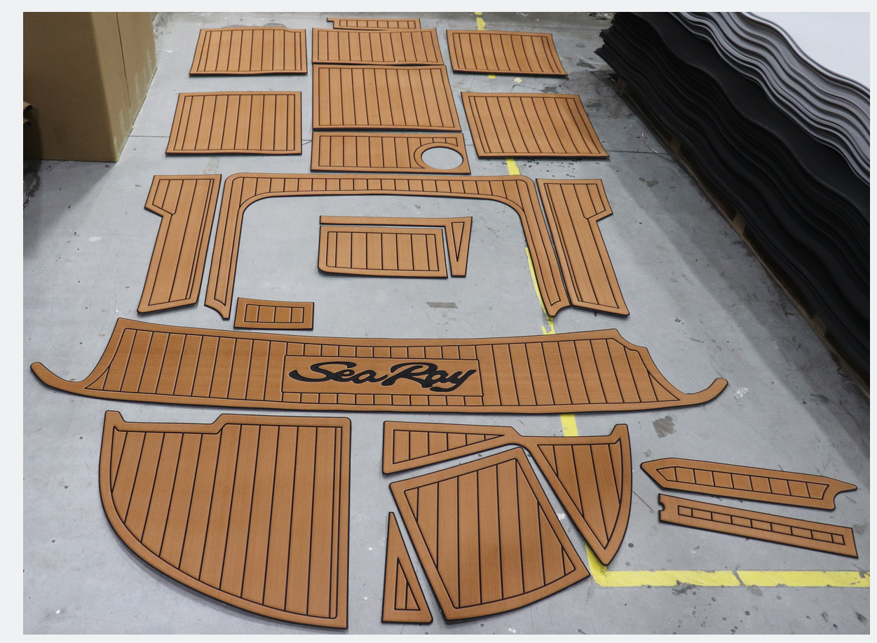 2001 Sea Ray Weekender 225 Eva Foam Boat Flooring Faux Teak Boat Deck Foam Boat Decking Marine Mat Cockpit Swim Platform Pads - Kxkzren