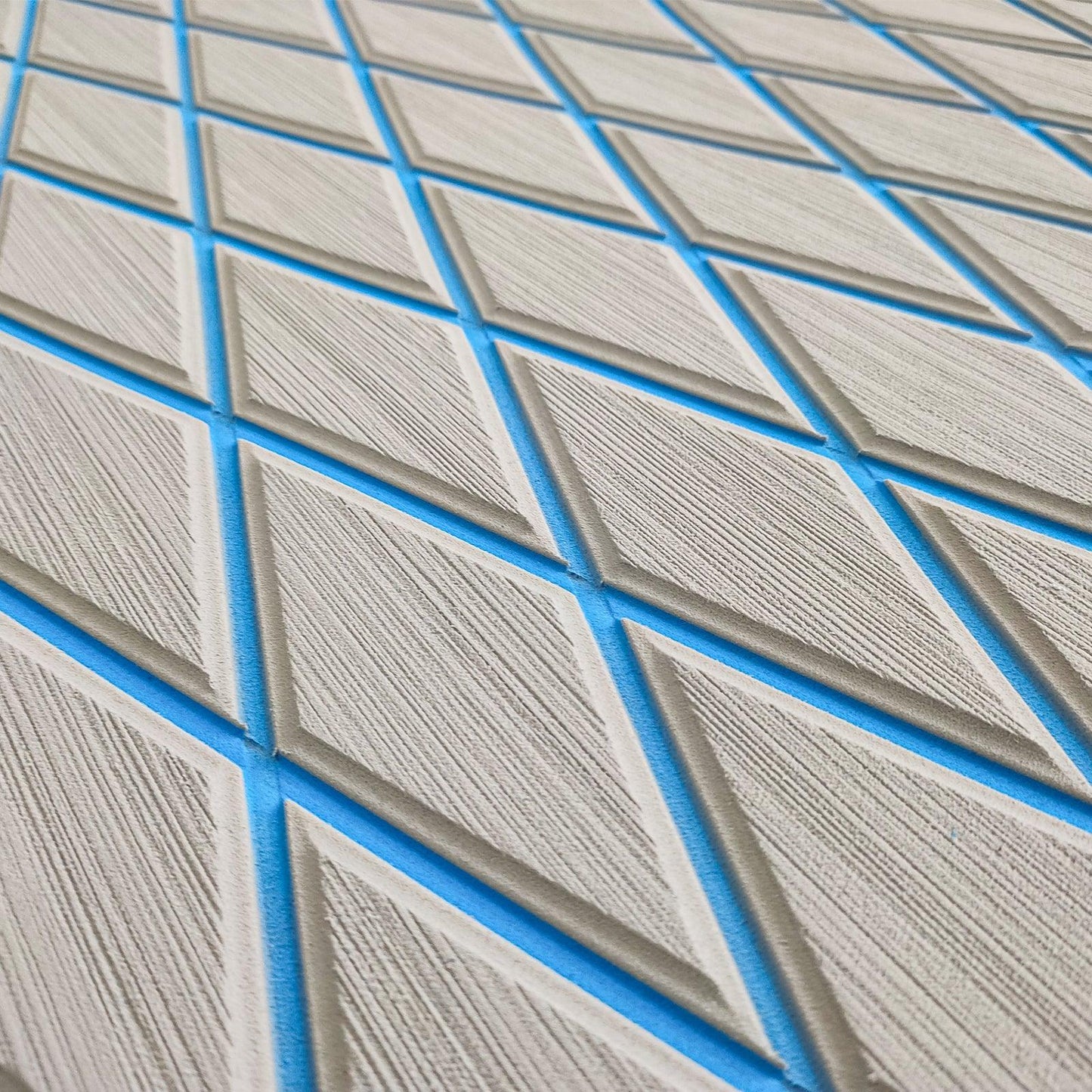 Kxkzren - BOAT FLOORING - Diamond EVA Foam Sheet | Gray/Blue