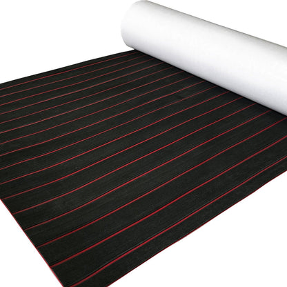 Kxkzren - Faux Teak Sheet - Faux Teak EVA Foam Sheet | Black / Red