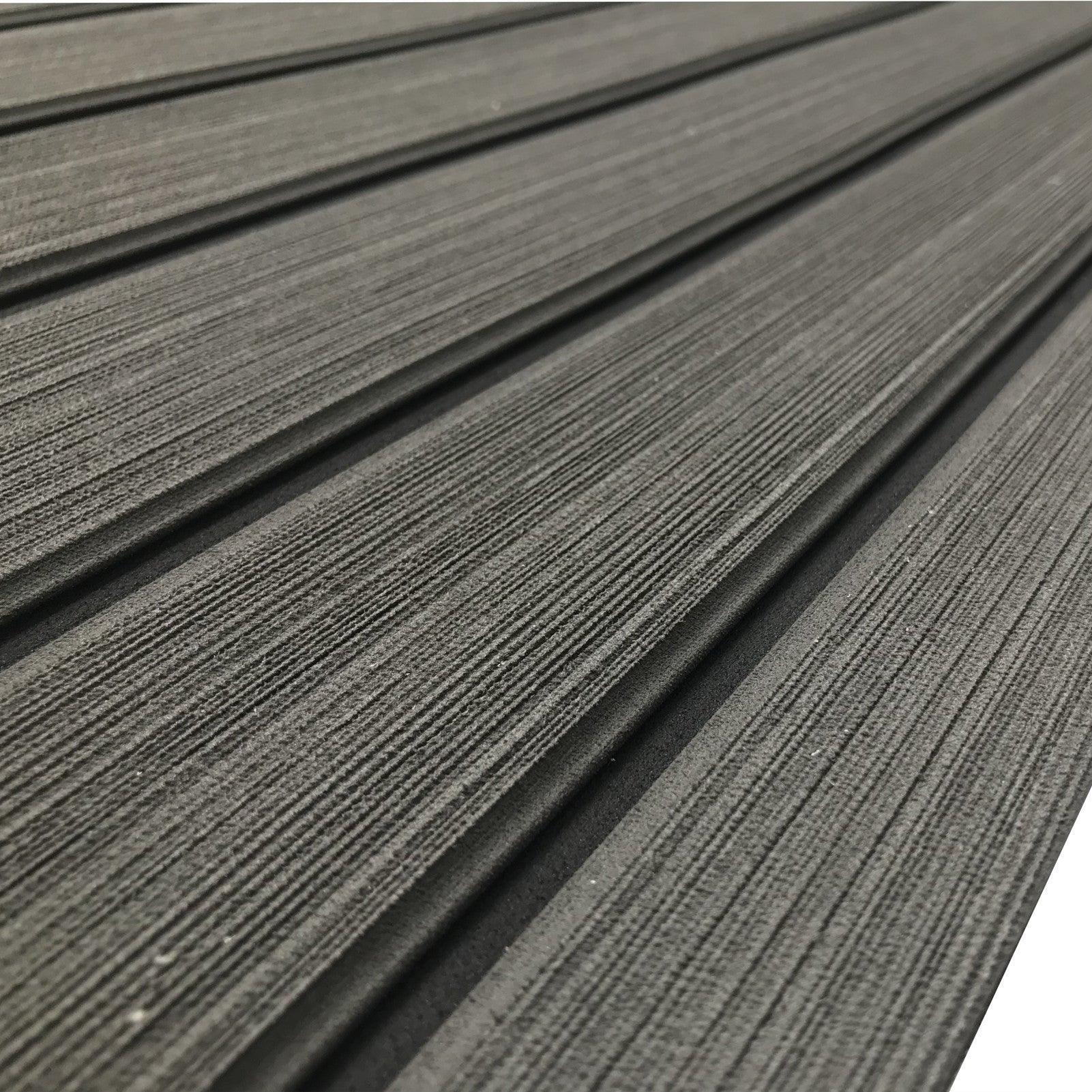 Kxkzren - Faux Teak Sheet - Faux Teak EVA Foam Sheet | Dark Grey/Black