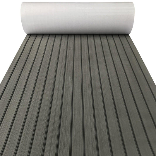 Kxkzren - Faux Teak Sheet - Faux Teak EVA Foam Sheet | Dark Grey/Black