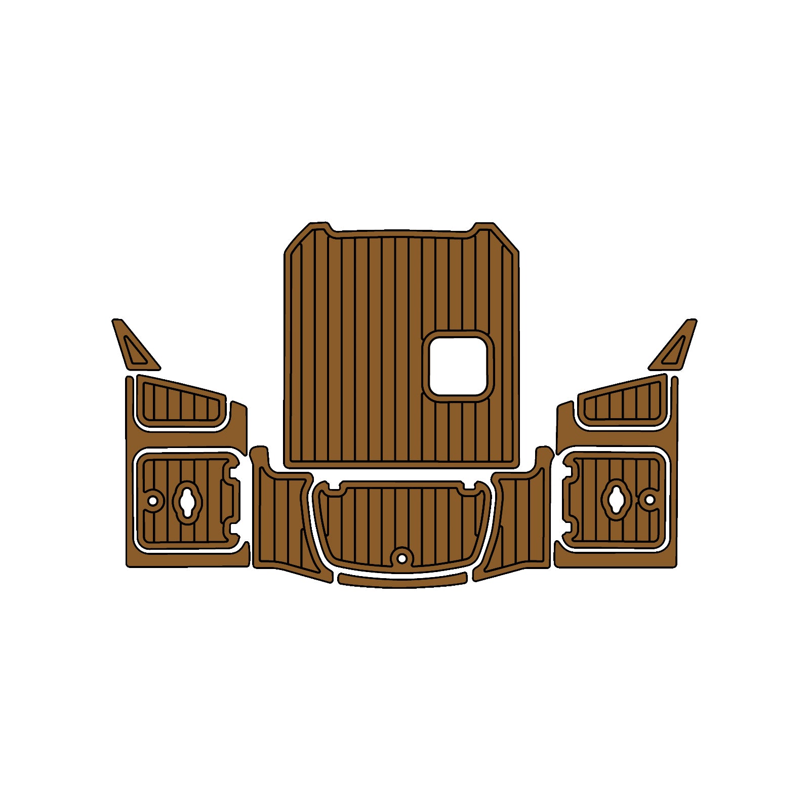 2016 Chaparral H20 21ft Eva Foam Boat Flooring Faux Teak Boat Deck Foam Boat Decking Marine Mat Cockpit Swim Platform Pads Kxkzren Light Brown Black