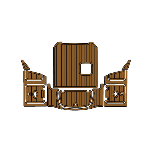 2016 Chaparral H20 21ft Eva Foam Boat Flooring Faux Teak Boat Deck Foam Boat Decking Marine Mat Cockpit Swim Platform Pads Kxkzren Light Brown Black