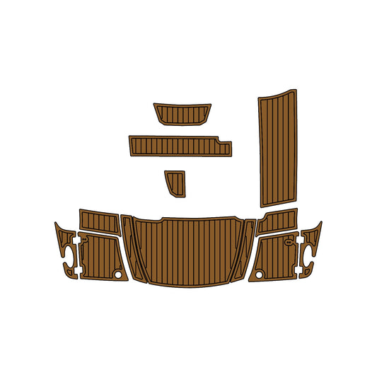 2014 Chaparral 327 SSX Eva Foam Boat Flooring Faux Teak Boat Deck Foam Boat Decking Marine Mat Cockpit Swim Platform Pads Kxkzren Light Brown Black
