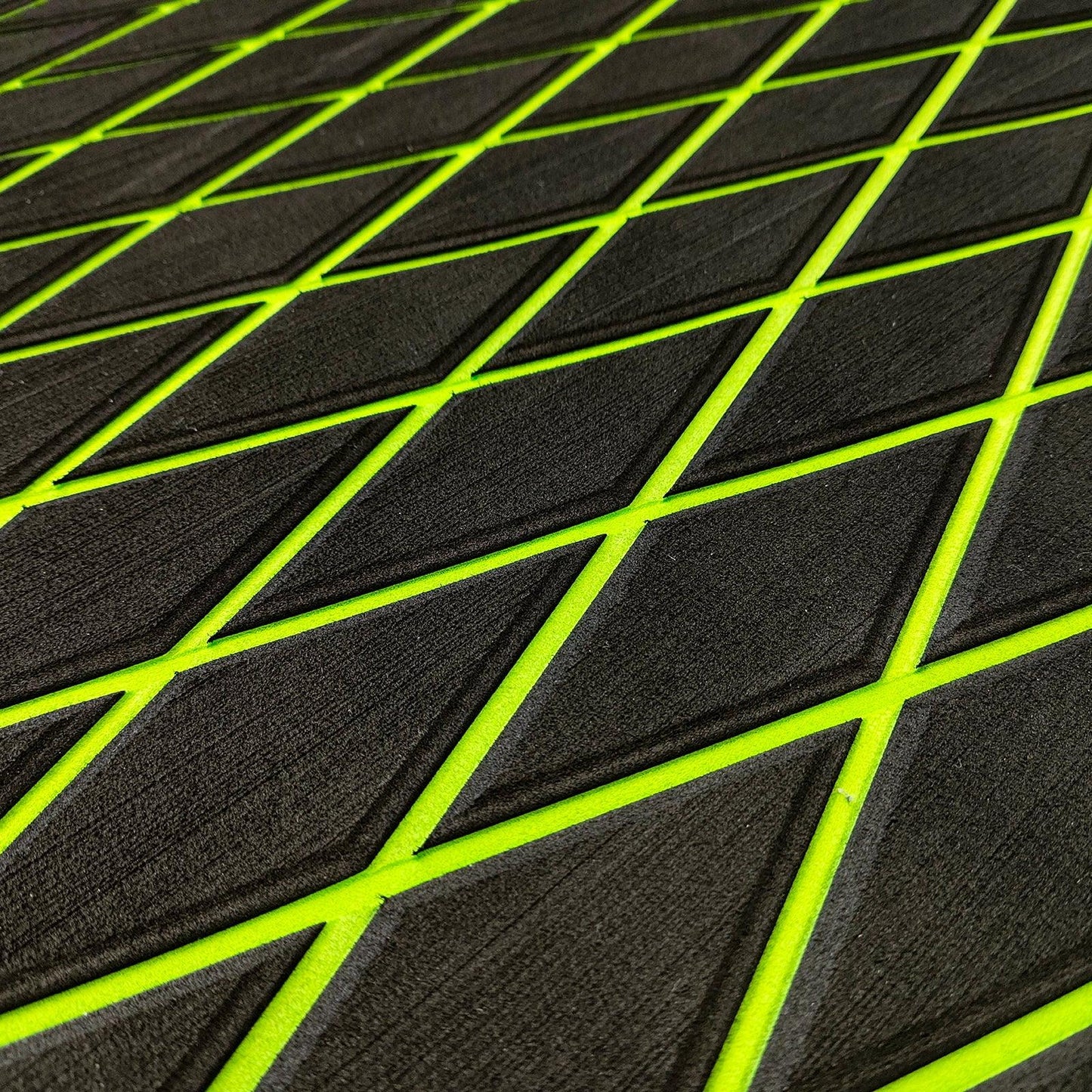 Kxkzren - BOAT FLOORING - Diamond EVA Foam Sheet | Black/Green