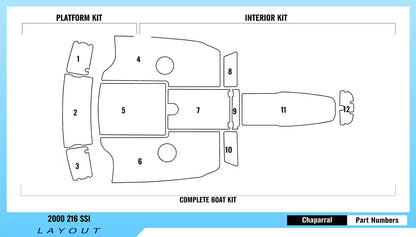 Chaparral 2000 216 SSI – Custom EVA Foam Marine Flooring Kit - Kxkzren