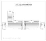 Suelo de espuma EVA Sea Ray Sundancer 340 2000 para barcos, de imitación de teca, para cubierta de barco, alfombrilla marina, almohadillas para plataforma de baño de cabina