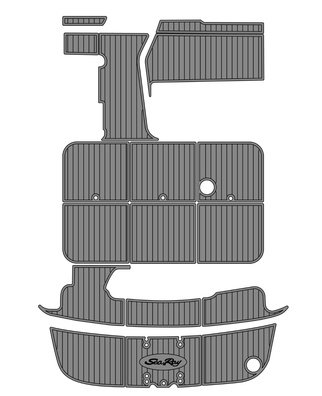 1995 Sea Ray 370 Sundancer – Custom EVA Foam Marine Flooring Kit | Non-Slip Decking - Kxkzren