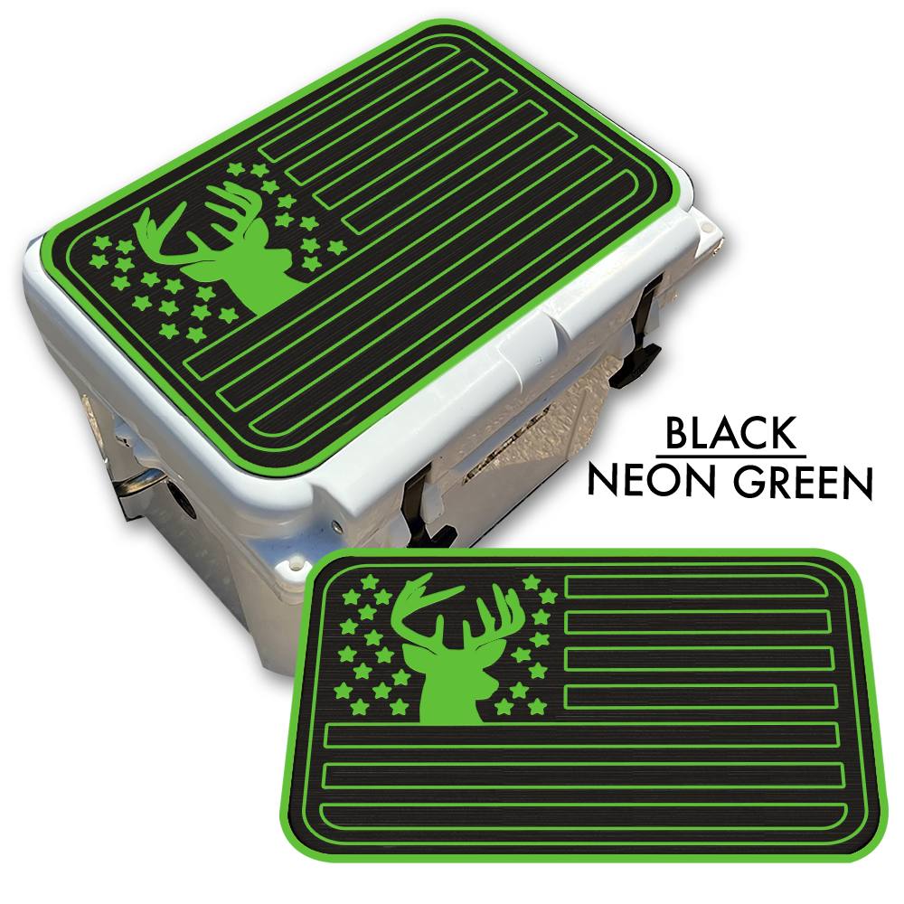 Deer Silhouette American Flag Custom EVA Cooler Pad - Kxkzren