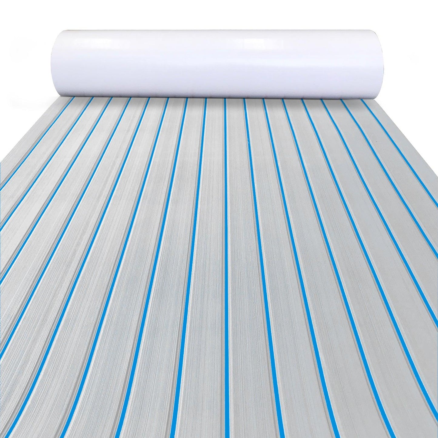 Kxkzren - Faux Teak Sheet - KXKZREN Faux Teak EVA Foam Sheet | Gray / Blue