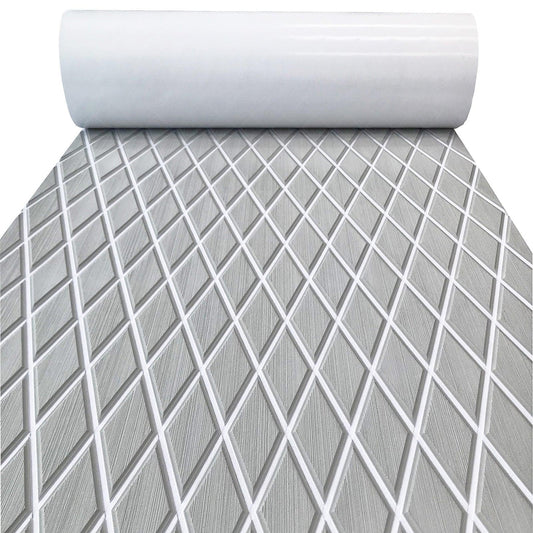 Kxkzren - BOAT FLOORING - Diamond EVA Foam Sheet | Gray/White