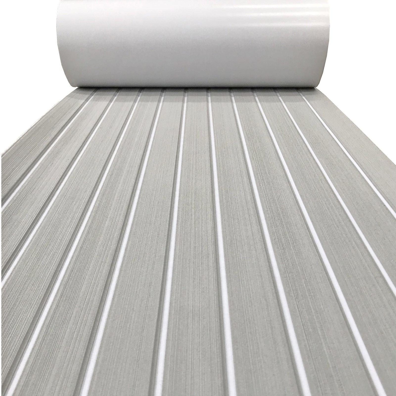 Kxkzren - Faux Teak Sheet - Faux Teak EVA Foam Sheet | Grey/White