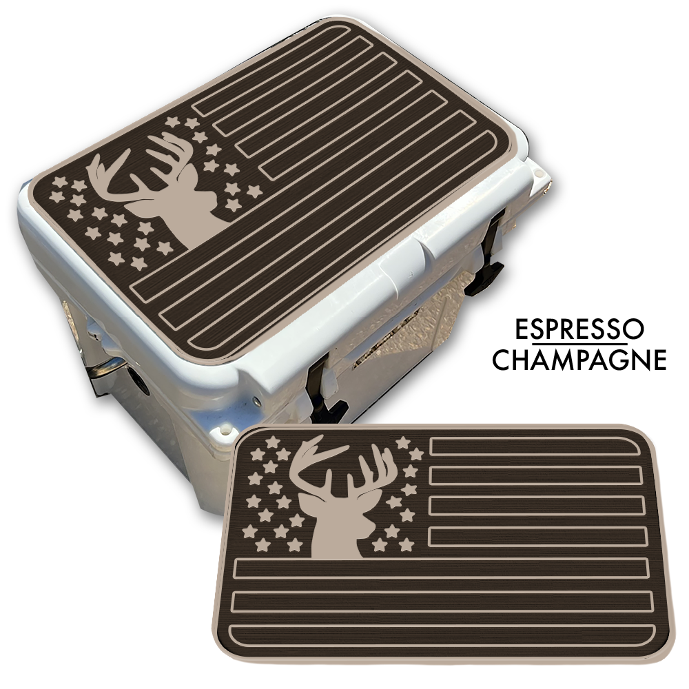 Deer Silhouette American Flag Custom EVA Cooler Pad - Kxkzren