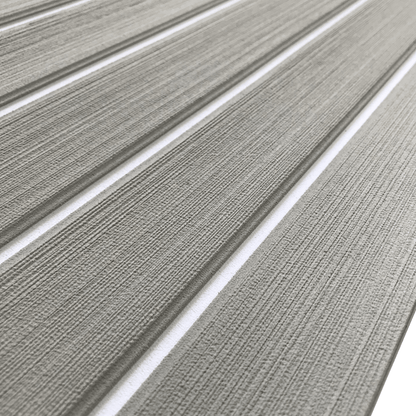 Kxkzren - Faux Teak Sheet - Faux Teak EVA Foam Sheet | Grey/White