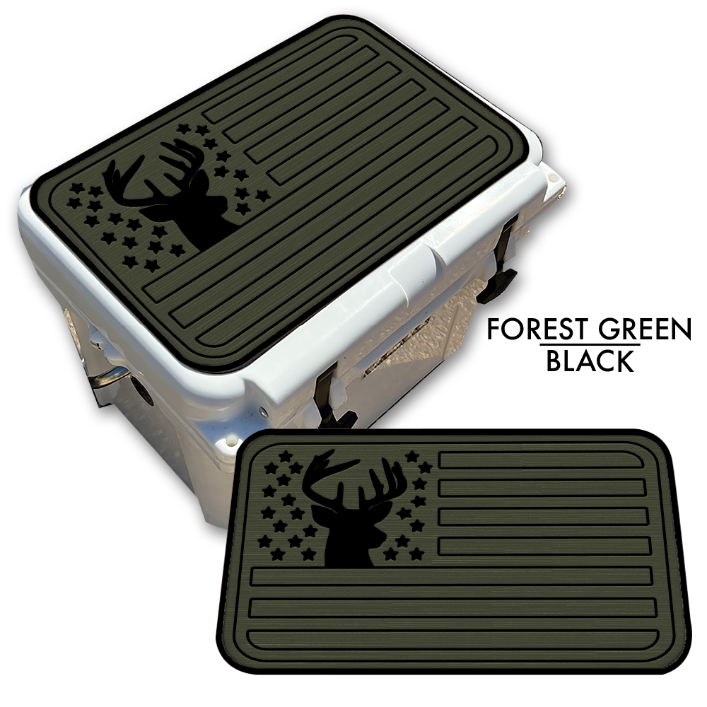 Deer Silhouette American Flag Custom EVA Cooler Pad - Kxkzren