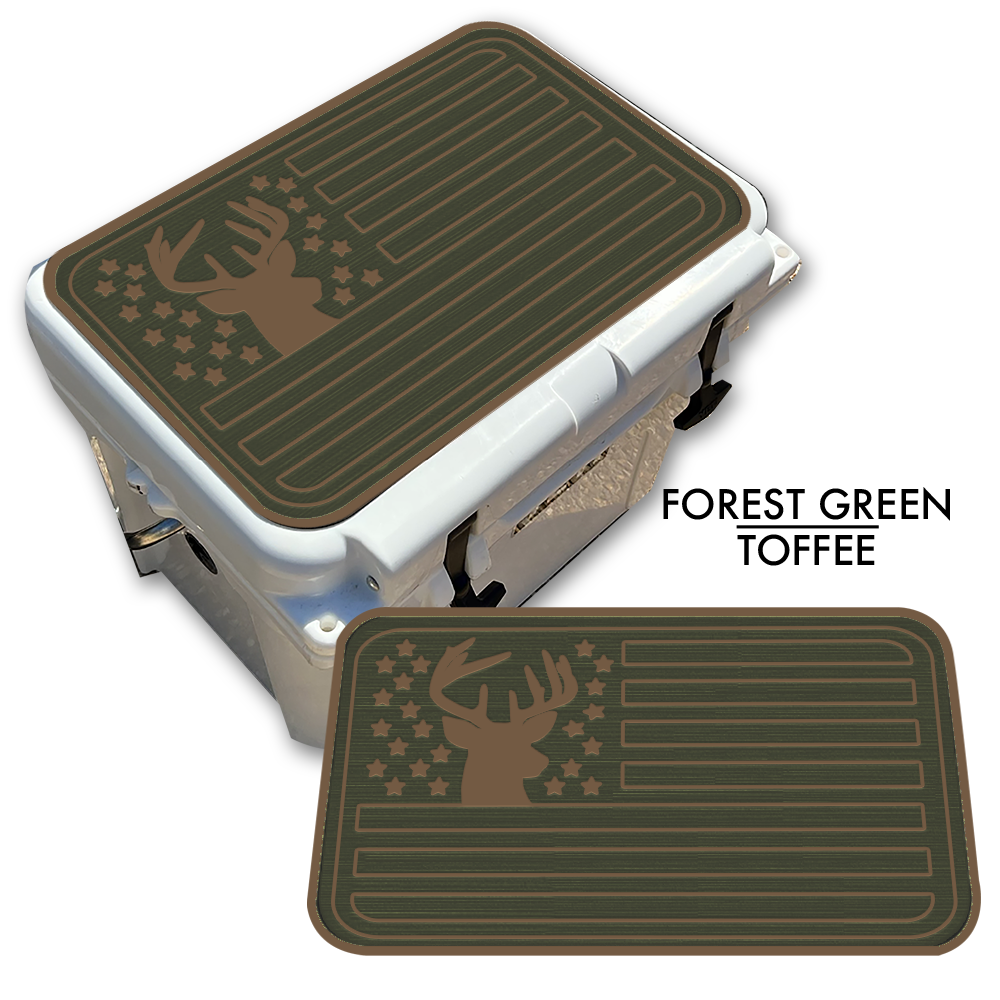 Deer Silhouette American Flag Custom EVA Cooler Pad - Kxkzren
