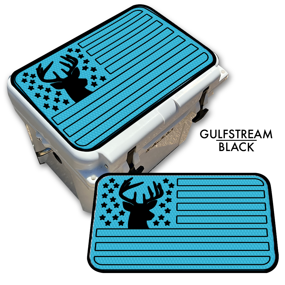Deer Silhouette American Flag Custom EVA Cooler Pad - Kxkzren