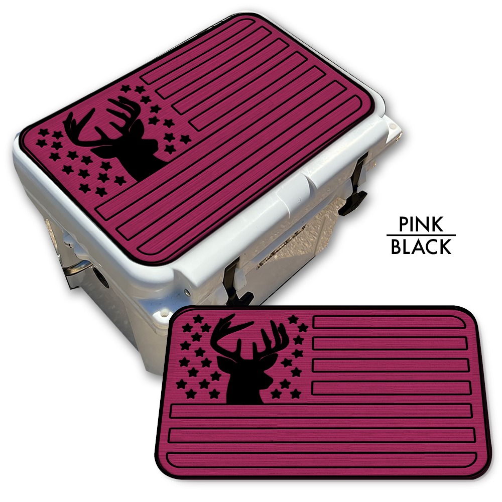 Deer Silhouette American Flag Custom EVA Cooler Pad - Kxkzren