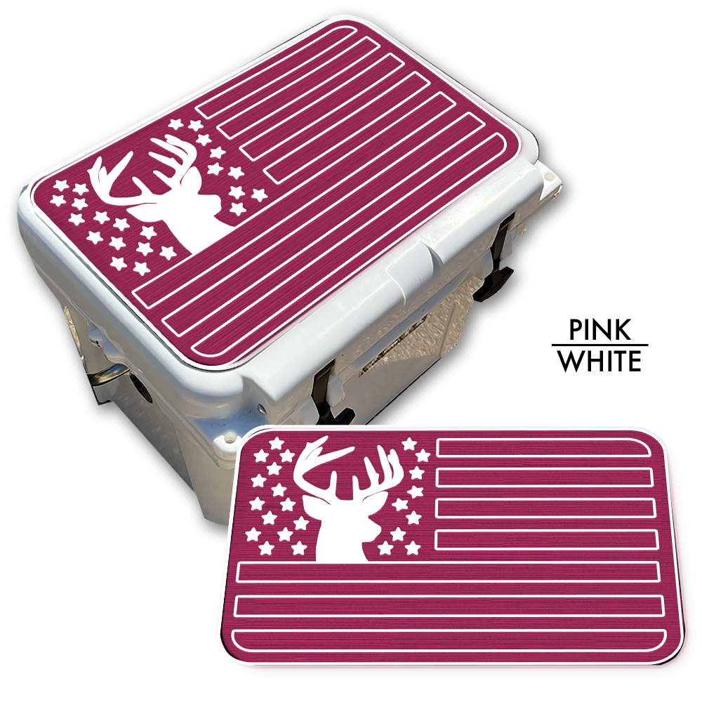 Deer Silhouette American Flag Custom EVA Cooler Pad - Kxkzren