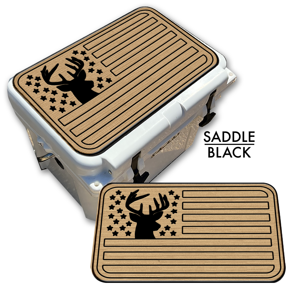 Deer Silhouette American Flag Custom EVA Cooler Pad - Kxkzren