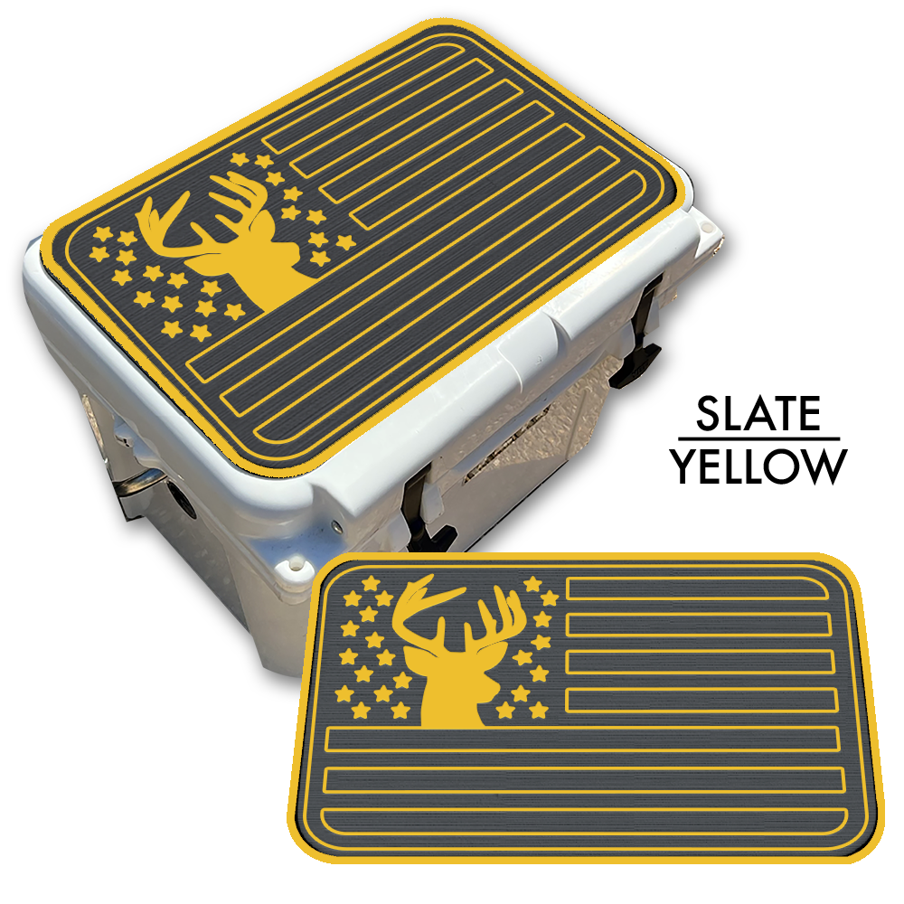 Deer Silhouette American Flag Custom EVA Cooler Pad - Kxkzren