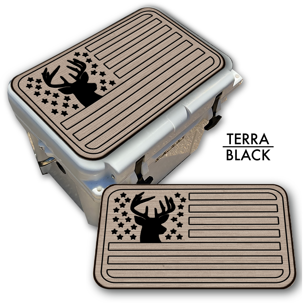 Deer Silhouette American Flag Custom EVA Cooler Pad - Kxkzren